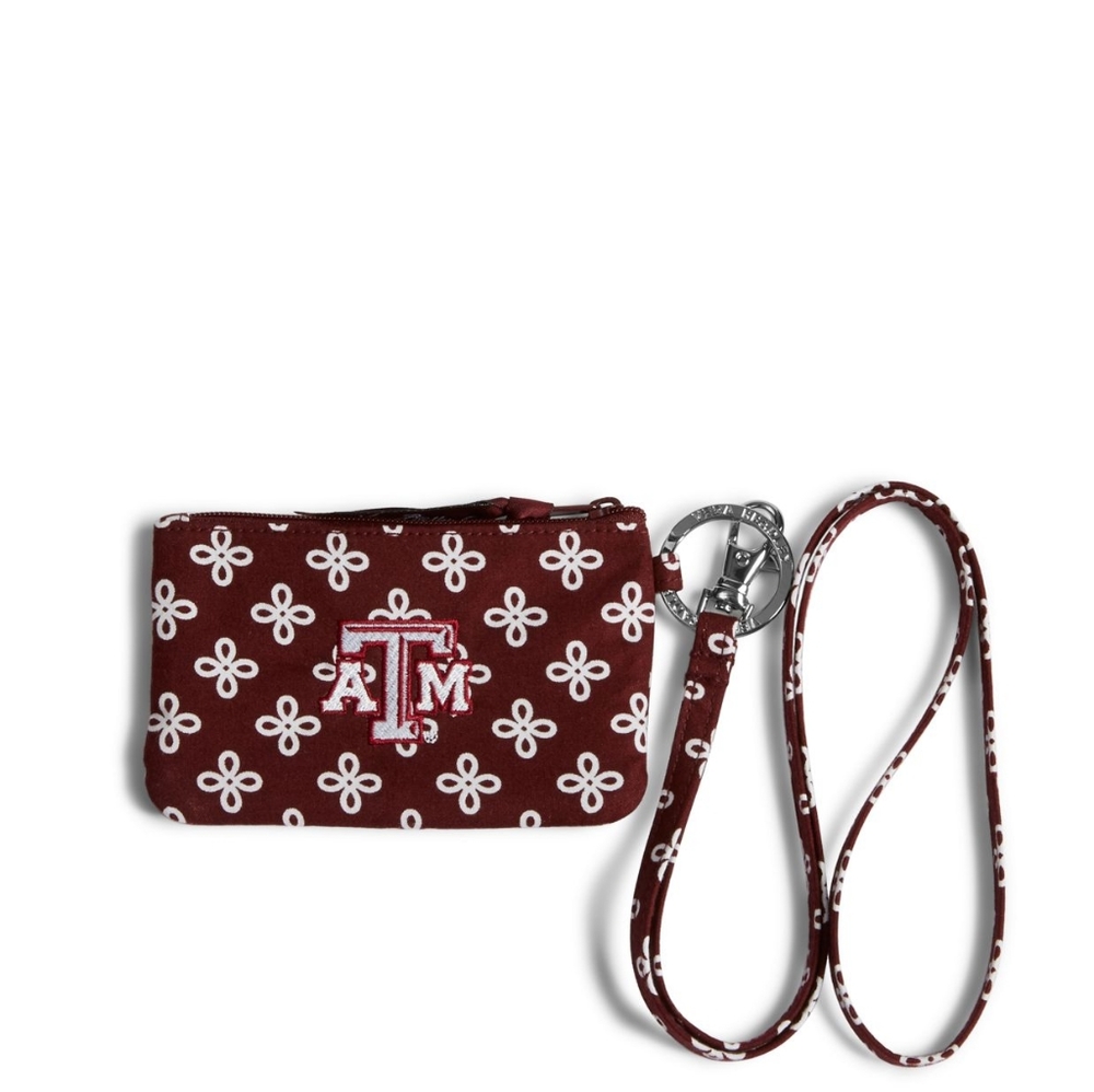 NWT Vera Bradley Texas A and M Zip ID Lanyard